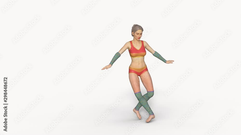 3d model girl dancer, transparent background 3d model girl dancer, transparent background
