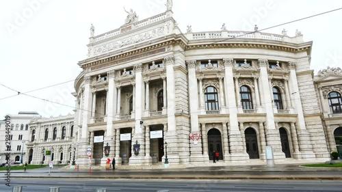 Vienna, Austria, facade of Opera of Vienna theater