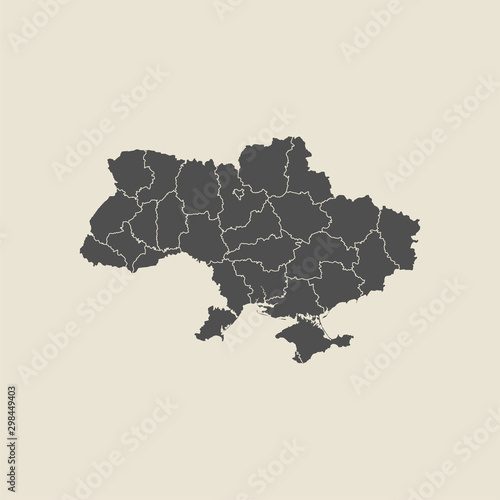 Wallpaper Mural vector illustration map of Ukraine