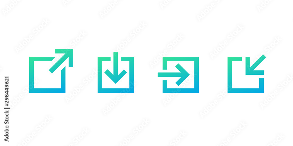 external link, download and login icons external link, download and login icons