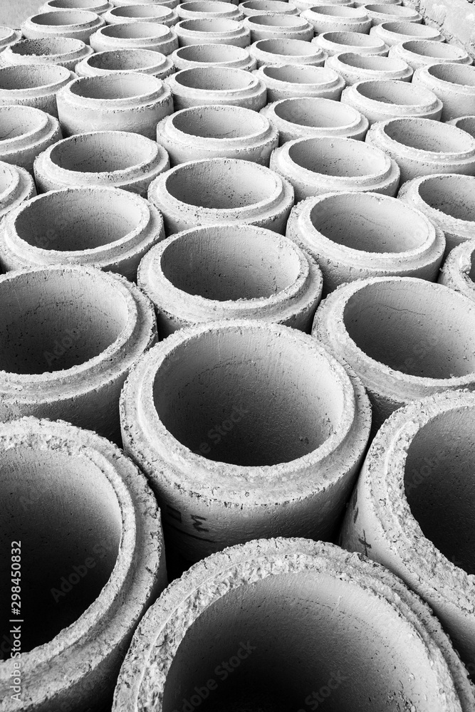 Cement pipe industry at concrete pipe plants. Cement pipe industry at concrete pipe plants.