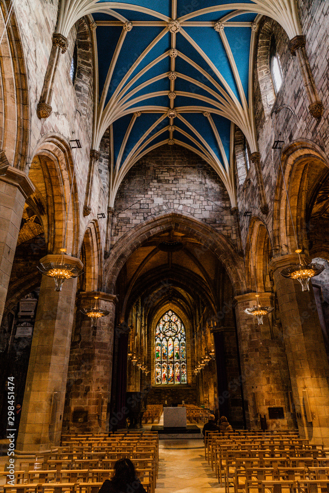 Fototapeta premium EDINBURGH,24 March 2018 - city view of Edinburgh city in Scotland.Landscape cityscape concept.