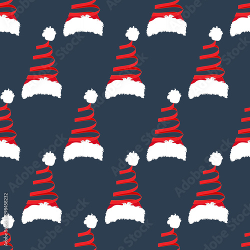Christmas hat seamless pattern