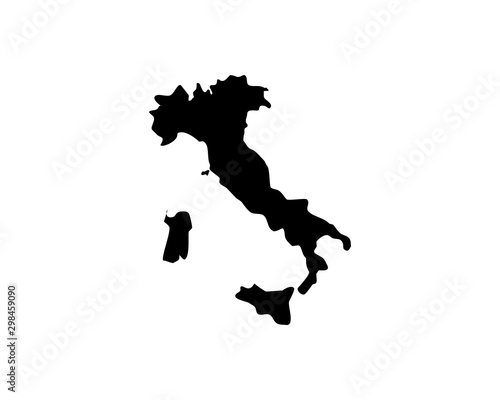 Italy, Europe Countries Map Vector Icon Template Illustration Design