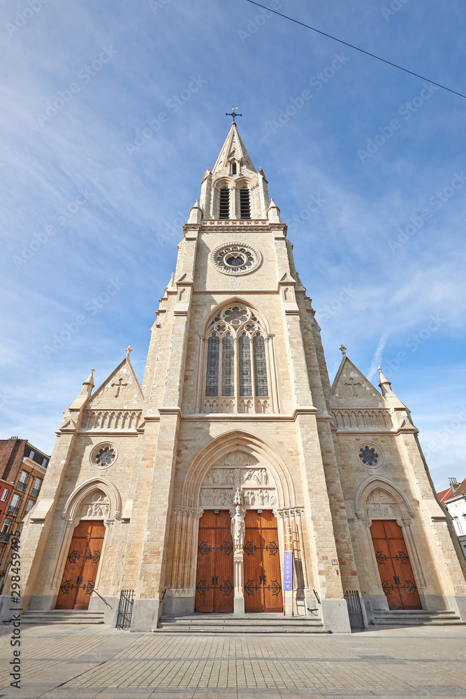 Freshly renovated Saint Servatius Church in Schaerbeek, Brussels