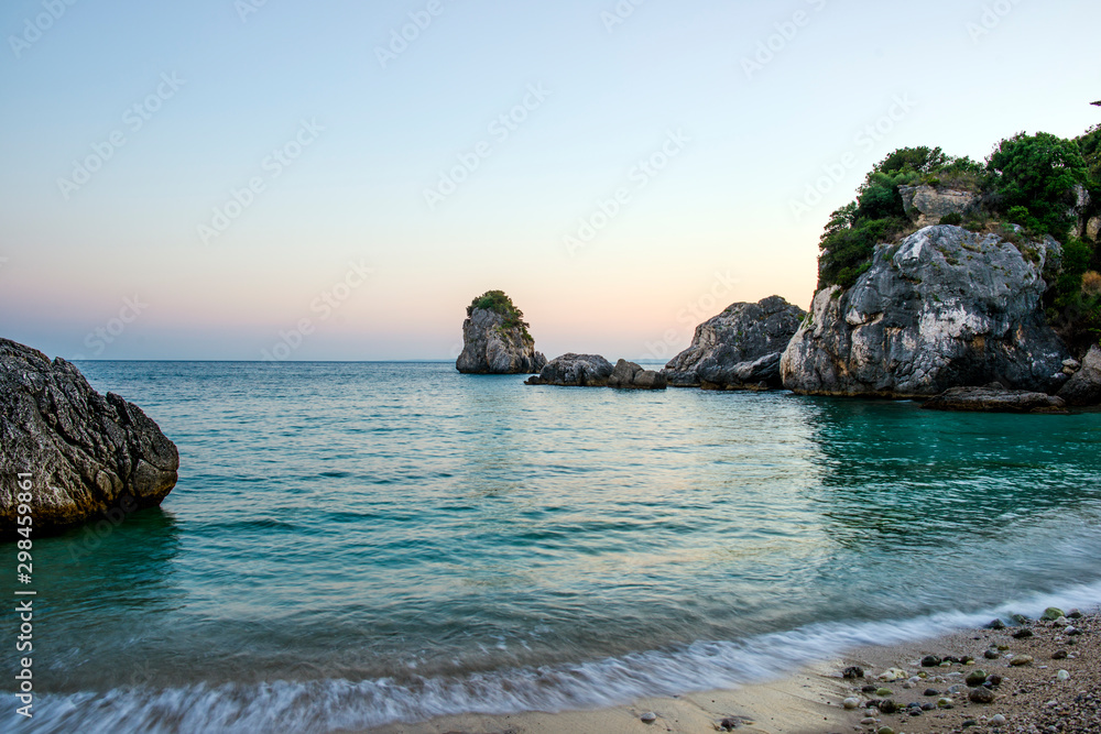 water and cliff, Parga, Greece