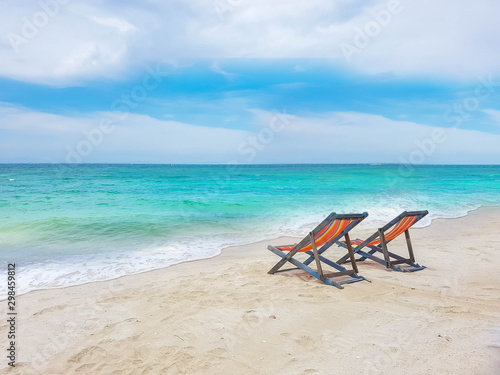sun chair on beach