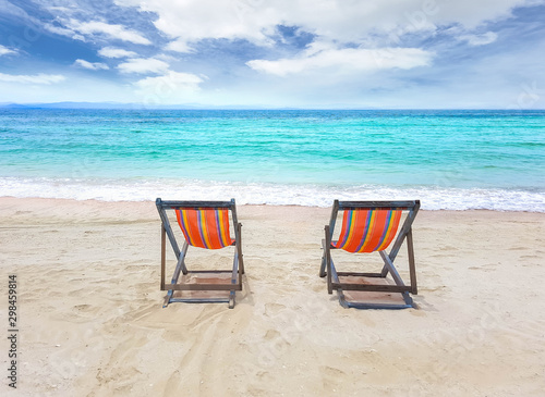 sun chair on beach