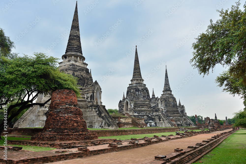 The Historic City of Ayutthaya the second capital of the Siamese Kingdom, ruins of Wat Phra Si Sanphet, Thailand. The Historic City of Ayutthaya the second capital of the Siamese Kingdom, ruins of Wat Phra Si Sanphet, Thailand.