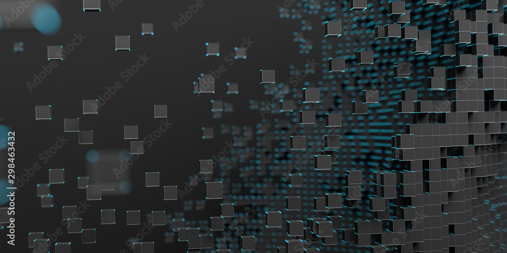 Fototapeta premium Abstract 3d render, modern geometric background design