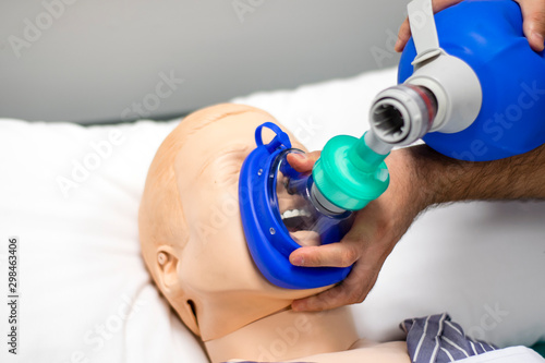 Obraz na plátne simulation with manual resuscitator