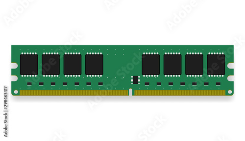 Computer memory, ram, computer accessories, vector.