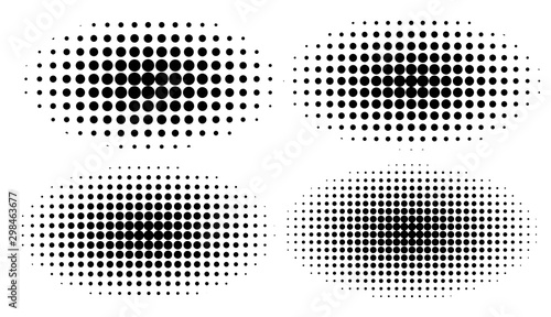 Halftone Set Placed on a white background Can expand, vector.