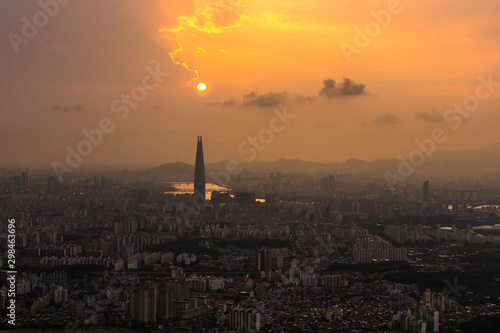 sunset in city © CHAVALIT