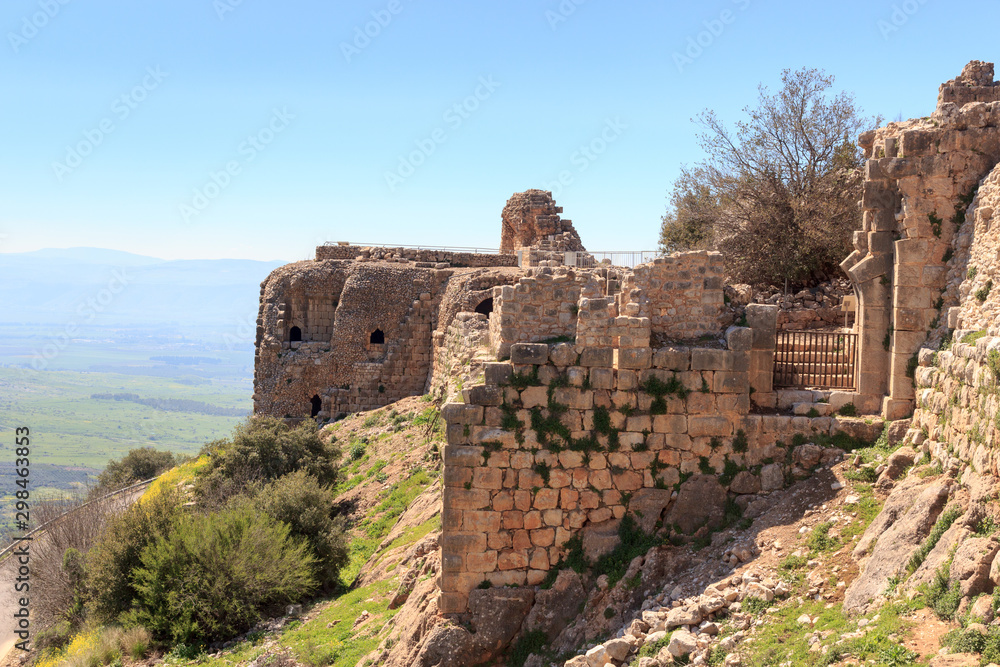 Castle Nimrod Fortress on Golan Heights in Israel