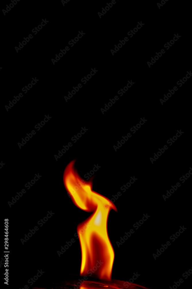 Fire flames on black background Fire flames on black background