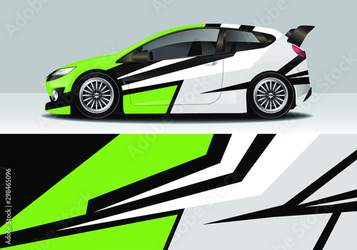 Modern sporty abstract car wrap design