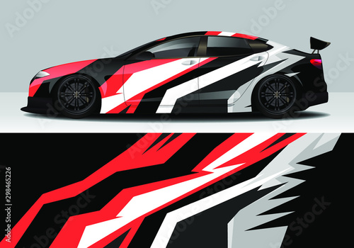 Modern sporty abstract car wrap design