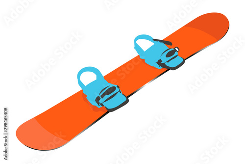 snowboard realistic vector illustration isolated