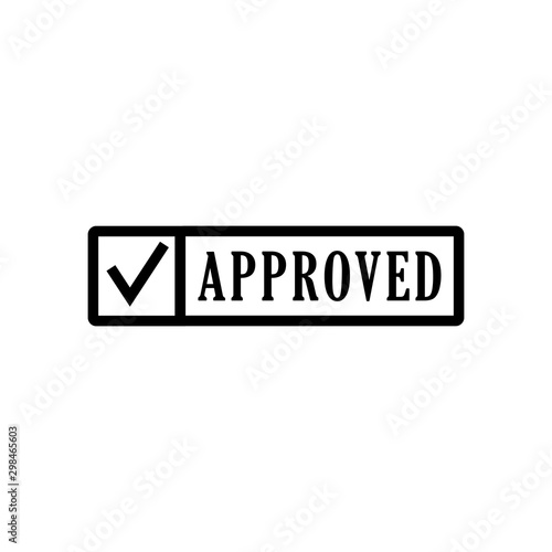 approved sigh in icon trendy flat design