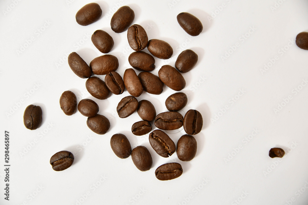 coffee beans on a white background coffee beans on a white background