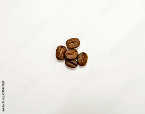 coffee beans on a white background photo