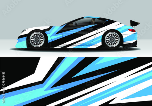 Modern sporty abstract car wrap design