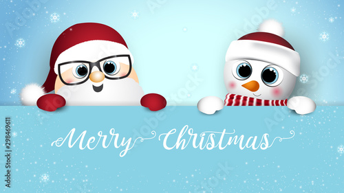 Fotografía Merry Christmas and Happy New Year Greeting Card Background