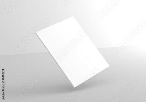 Mockup book cover with grey background