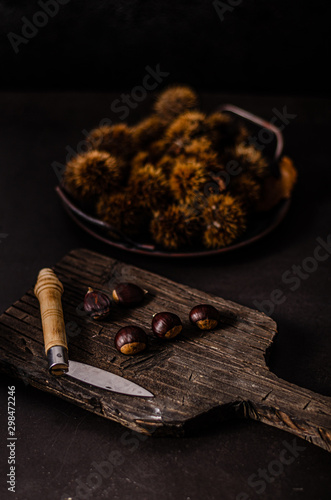 Chestnuts food photography