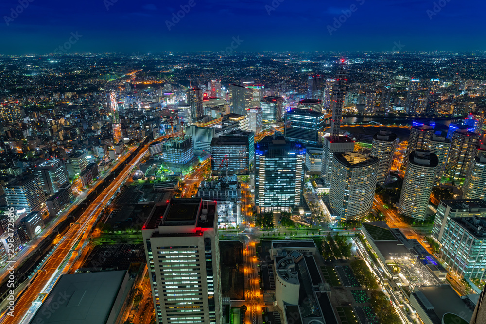 Obraz premium 横浜みなとみらいの夜景