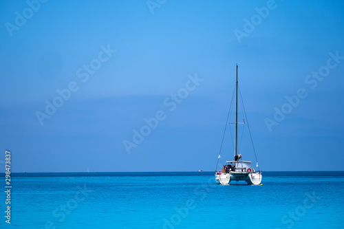 Catamaran boat in Greece
