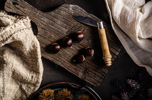 Chestnuts food photography