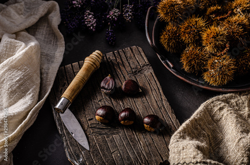 Chestnuts food photography