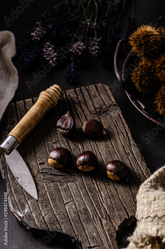 Chestnuts food photography