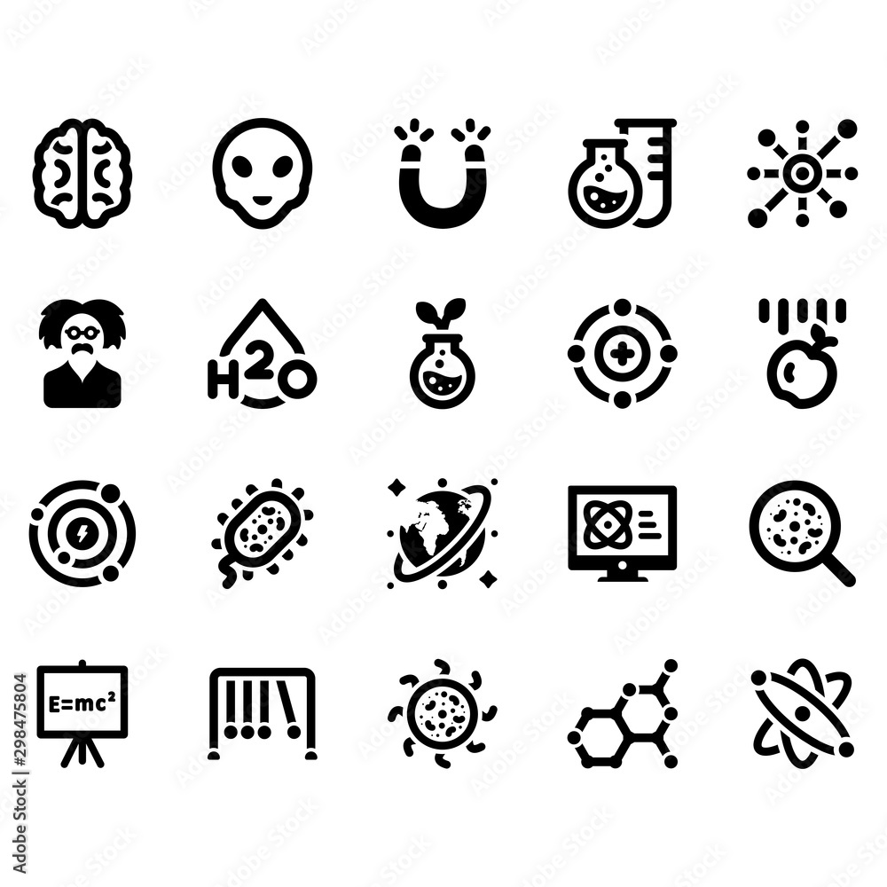 Science Icon Set (Black Series) Science Icon Set (Black Series)