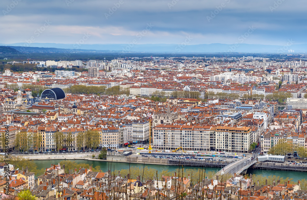 Fototapeta premium View of Lyon, Frane