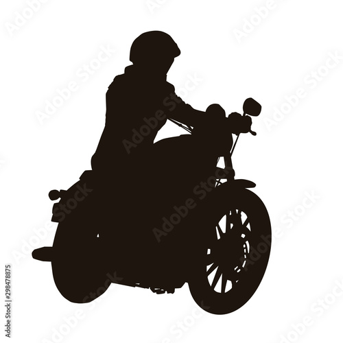 Motorcycle Rider Silhouette