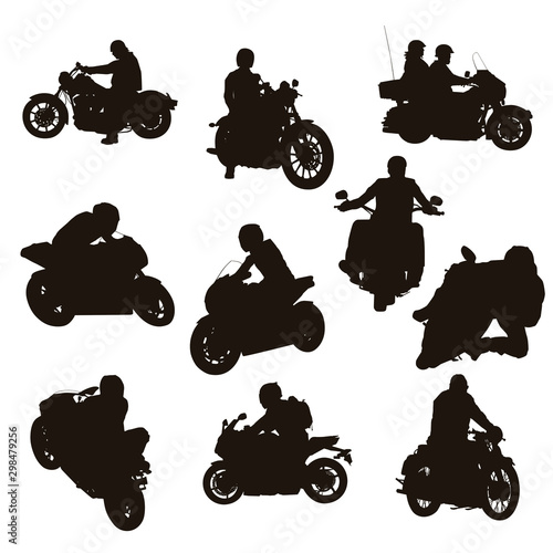Motorcycle Rider Silhouettes