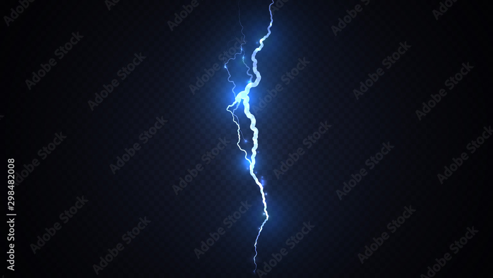 Abstract background in the form of blue lightning strike