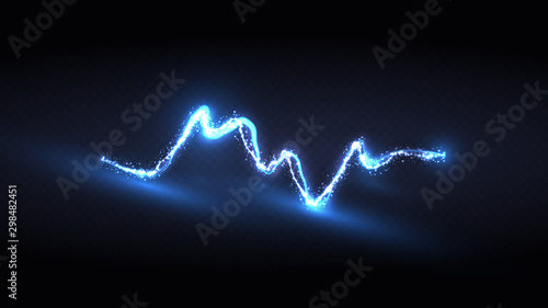 light blue zigzag lightning flash