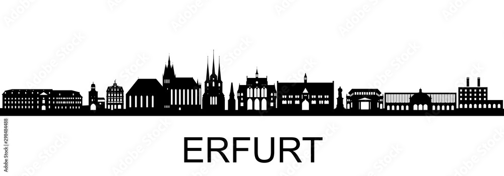Naklejka premium Erfurt, Panorama