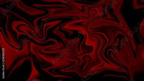 Abstract Red Psychedelic Liquefied Background. Fluid Colorful Texture in Digital Art