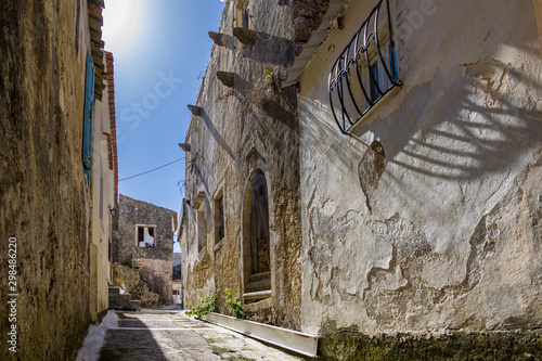 Fototapeta Naklejka Na Ścianę i Meble -  In the streets of Pelekas village on Corfu island