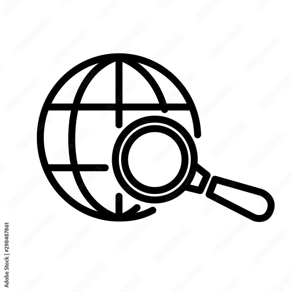 Search icon black vector illusration Search icon black vector illusration