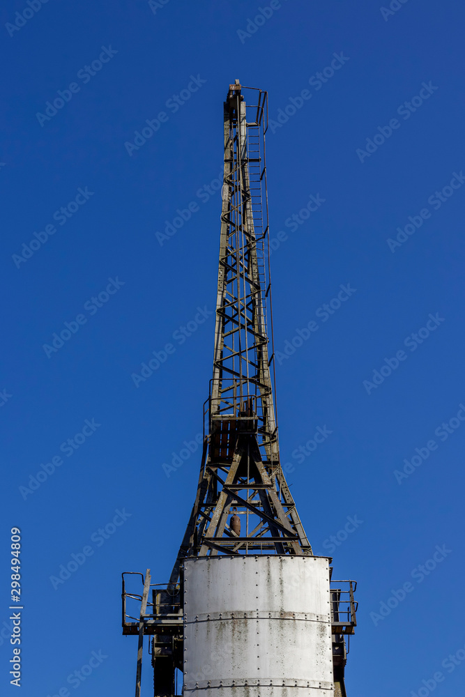 Close up of Industrial Crane with Blue Sky, Bristol