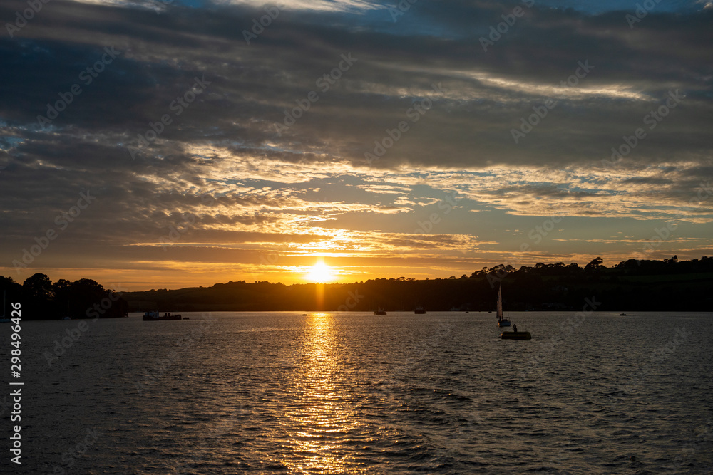 Sunset skies above the River Tamar