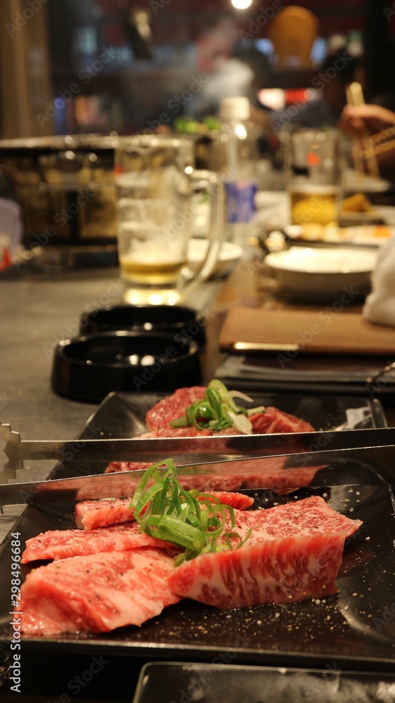Japanese food, beef, wagyu bbq, Yakiniku Japanese food, beef, wagyu bbq, Yakiniku