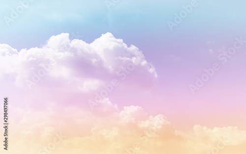 Pastel gradient blurred sky, A soft cloud, background texture concept.