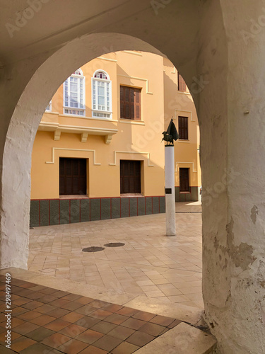Square in old ciutadella Menorca